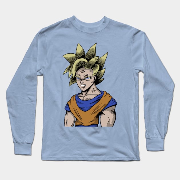 Goku Long Sleeve T-Shirt by Black Snow Comics